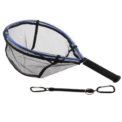 Facikono Fly Fishing Net Trout Kayak Fishing Net Freshwater Trout Fishing Landing Net Rubber Mesh for Catch and Release