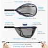 Facikono Fly Fishing Net Trout Kayak Fishing Net Freshwater Trout Fishing Landing Net Rubber Mesh for Catch and Release view 2