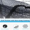 Facikono Fly Fishing Net Trout Kayak Fishing Net Freshwater Trout Fishing Landing Net Rubber Mesh for Catch and Release view 3