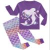 Girls Pajamas 100% Cotton Girls Mermaid Pajamas Toddler Pjs Set Kids Sleepwear Size 8 Purple view 1