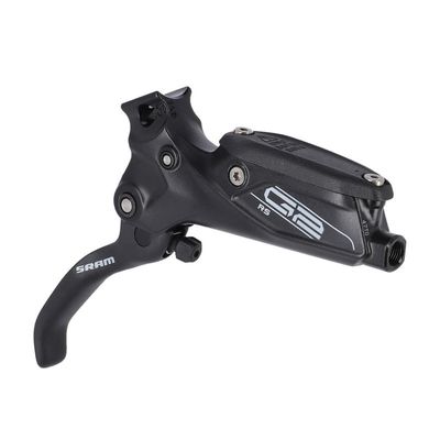 SRAM G2 RS Hydraulic Disc Brake Lever Assembly - Aluminum Diffusion Black Anodized, Ambidextrous Hydraulic Brake Lever with Integrated Barb and Olive for Enhanced Performance and Durability