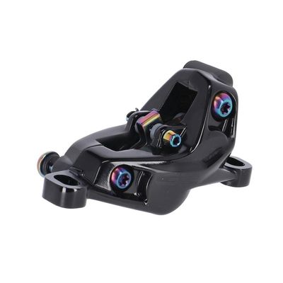 SRAM G2 Ultimate Hydraulic Disc Brake Caliper Post Mount - Gloss Black with Rainbow Hardware, High-Performance A2 Aluminum, Advanced Hydraulic Actuation, Precision Engineering for Mountain & Road Cycl