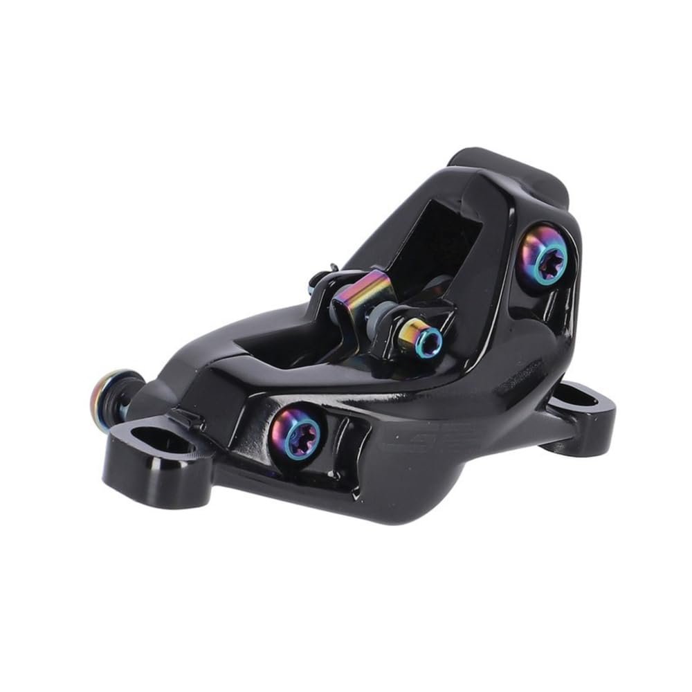 SRAM G2 Ultimate Hydraulic Disc Brake Caliper Post Mount - Gloss Black with Rainbow Hardware, High-Performance A2 Aluminum, Advanced Hydraulic Actuation, Precision Engineering for Mountain & Road Cycl
