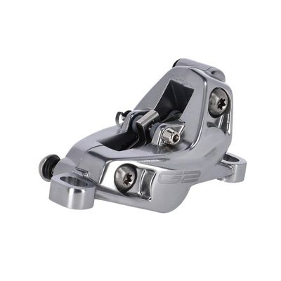 SRAM G2 Ultimate Disc Brake Caliper Assembly-Post Mount, Hydraulic Hydraulic Brake Caliper with Polar Grey Anodized Finish, Durable A2 Aluminum, High-Performance Brake Components, Compatible with DOT
