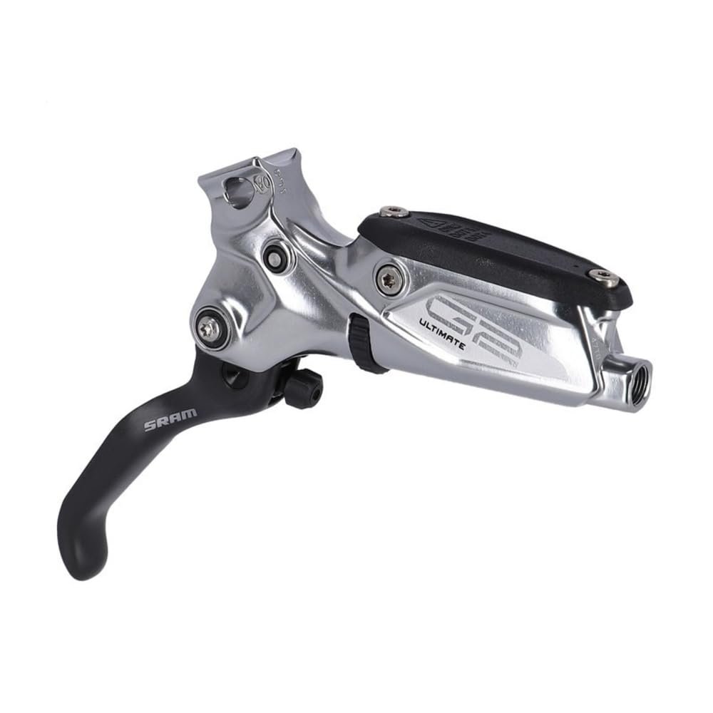 SRAM G2 Ultimate Disc Brake Lever Assembly - Carbon Lever, Ambidextrous Hydraulic Brake Master Cylinder, Polar Grey Anodized Finish, Lightweight & Performance-Optimized Cycling Components