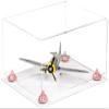 Better Display Cases Acrylic Versatile Display Case - Large Rectangle Box with Clear Case, Pink Risers and Clear Base 15.25" x 12" x 8" (A026/V12) view 1