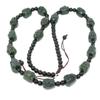 0.8" China Nature Certified Nature Hetian Nephrite Jade 18 Arhat Buddha Fine Carved Necklace 5097 view 1