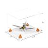 Better Display Cases Acrylic Versatile Display Case - Large Rectangle Box with Clear Case, Orange Risers and Clear Base 15.25" x 12" x 8" (A026/V12) view 2