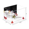 Better Display Cases Acrylic Versatile Display Case - Large Rectangle Box with Mirror Case, Red Risers and Clear Base 15.25" x 12" x 8" (A026/V12) view 2