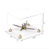 Better Display Cases Acrylic Versatile Display Case - Large Rectangle Box with Clear Case, Gold Risers and Clear Base 15.25" x 12" x 8" (A026/V12) view 2