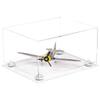 Better Display Cases Acrylic Versatile Display Case - Large Rectangle Box with Clear Case, White Risers and Clear Base 15.25" x 12" x 8" (A026/V12) view 1