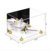 Better Display Cases Acrylic Versatile Display Case - Large Rectangle Box with Mirror Case, Yellow Risers and Clear Base 15.25" x 12" x 8" (A026/V12) view 2