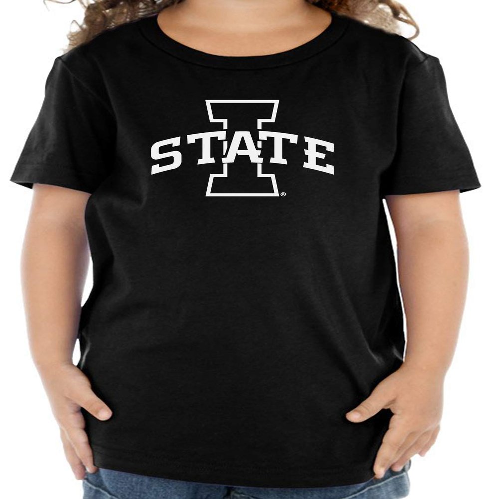 CornBorn Iowa State Cyclones Toddler Tee Shirt - I-State Primary Logo Black Out - Black - 4T