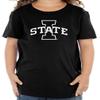 CornBorn Iowa State Cyclones Toddler Tee Shirt - I-State Primary Logo Black Out - Black - 4T view 1