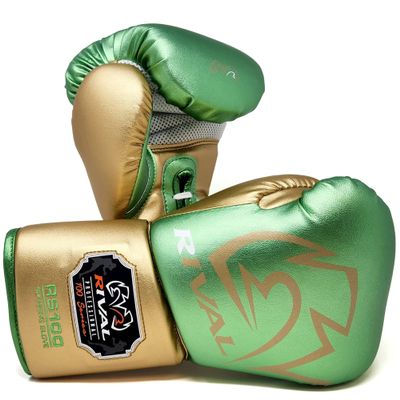 RIVAL Boxing RS100 Professional Lace-Up Sparring Gloves, Handcrafted with Super-Rich Microfiber PU, Ergonomically Designed to Perfectly Fit Your Hand