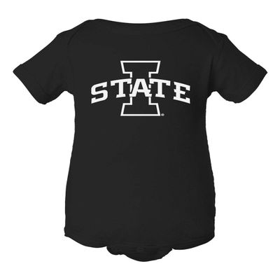 CornBorn Iowa State Cyclones Baby Bodysuit - I-State Primary Logo Black Out - Black - 18M