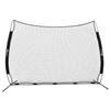 Champion Sports Baseball and Lacrosse Backstop Net: Rhino Flex Goal Backstop Barrier Net - Portable Ball Stop and Barrier Netting with Carry Bag - 12' x 9', Black view 1