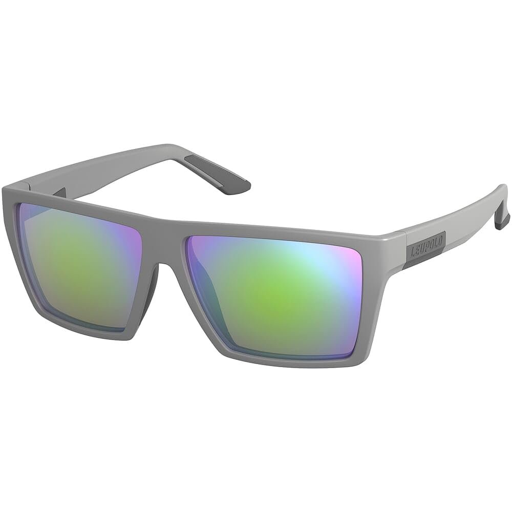 Leupold Refuge Performance Eyewear with Matte Gray Frames and Emerald Mirror Polarized Lenses