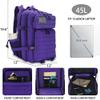 W WINTMING Sparklekle Military Tactical Backpack 45L 3 Day Assault Pack Waterproof Molle Hiking Rucksack for Men&Women (Purple) view 2