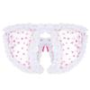 Lejafay Mens Nylon Hearts Print Sheer Sissy Panties Crossdress Lingerie Frilly Ruffled Gay Underwear Pink Medium view 2