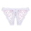 Lejafay Mens Nylon Hearts Print Sheer Sissy Panties Crossdress Lingerie Frilly Ruffled Gay Underwear Pink Medium view 4