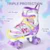 Roller Skates for Kids, Shine Skates 4 Size Adjustable Roller Skates with Light up Wheels for Girls, Teens, Outdoor Rollerskates for Beginners & Advanced | Purple, S - 10C-13C (Small, Purple) view 4