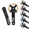 BUCKLOS 104 BCD 30T Mountain Bike Single Speed Crankset170mm Square Taper Crankset with Narrow Wide Teeth Round ChainringSix Color,Bicycle Crank Arm Set view 1