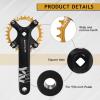 BUCKLOS 104 BCD 30T Mountain Bike Single Speed Crankset170mm Square Taper Crankset with Narrow Wide Teeth Round ChainringSix Color,Bicycle Crank Arm Set view 4