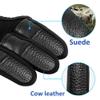 Seektop Archery Gloves Shooting Hunting Leather Three Finger Protector for Youth Adult Beginner (Update Black, S) view 3