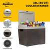 Koolatron 12V Electric Cooler/Warmer, 38L (40qt) Thermoelectric Car Fridge, Reversible Door, 12 Volt DC Connection, Plug In Iceless Portable Refrigerator, For Work Travel Vehicle Truck RV, Gray view 3