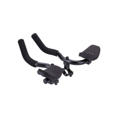BBB Cycling Aero Bars Aluminium Tri Bars Arm Rest for Road Bike Two-Piece Handlebar AeroComfort BHB-59, Black, 35mm Height
