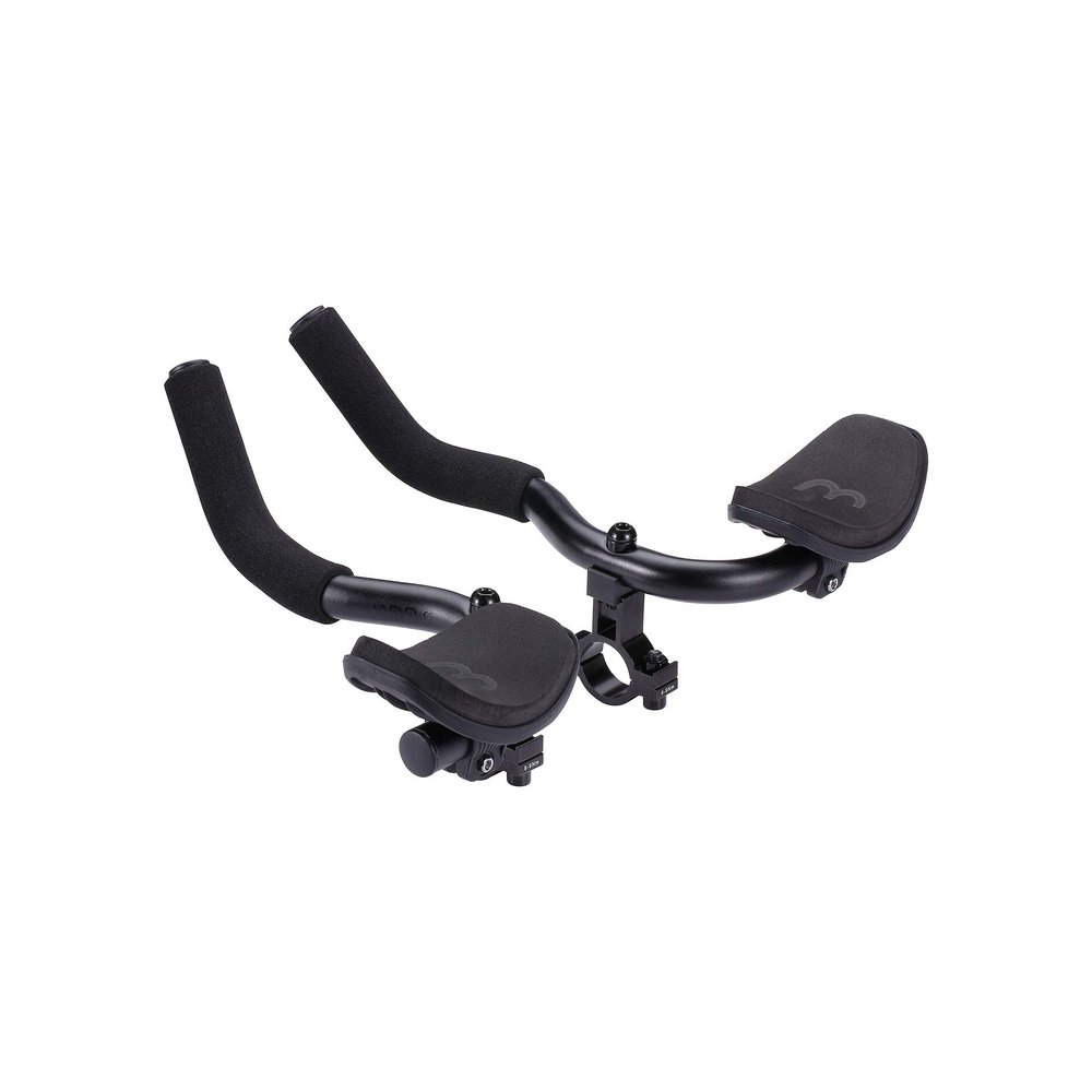 BBB Cycling Aero Bars Aluminium Tri Bars Arm Rest for Road Bike Two-Piece Handlebar AeroComfort BHB-59, Black, 35mm Height