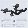 BBB Cycling Aero Bars Aluminium Tri Bars Arm Rest for Road Bike Two-Piece Handlebar AeroComfort BHB-59, Black, 35mm Height view 2