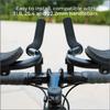 BBB Cycling Aero Bars Aluminium Tri Bars Arm Rest for Road Bike Two-Piece Handlebar AeroComfort BHB-59, Black, 35mm Height view 3