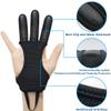 Seektop Archery Gloves Shooting Hunting Leather Three Finger Protector for Youth Adult Beginner (Update Black, L) view 4