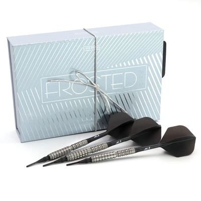 CUESOUL Dazzling Super Grip 20g Soft Tip 90% Tungsten Dart Set Frosted Surface with ROST ROST Integrated Dart Flights and Shafts