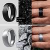 ThunderFit Silicone Mens Wedding Rings, 10mm Wide 2.5mm Thick Rubber Wedding Bands-Variety Multipack 1-7 view 3