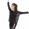 Loodgao Women's Sheer Mesh See Through Shirts Blouse Long Sleeve Gym Yoga Shirt Ballet Dance Tops Activewear Casualwear Black OneSize view 2