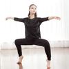Loodgao Women's Sheer Mesh See Through Shirts Blouse Long Sleeve Gym Yoga Shirt Ballet Dance Tops Activewear Casualwear Black OneSize view 3