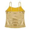VernLan Shiny Metallic Camisole Tank Top for Girls Party Jazz Modern Dance wear Performing Crop Top Vest Tee Shirts Gold 14 view 4