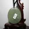 2" China Certified Nature Hetian Nephrite Jade Blessing Guanyin Hand Carved Necklace Pendant 0074 view 4