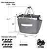 RAYMACE Detachable Bike Basket Bicycle Handlebar Basket for Pet,Picnic,Shopping,Quick Release Easy Install (Grey) view 4