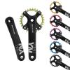 BUCKLOS 104 BCD 30T Mountain Bike Single Speed Crankset170mm Square Taper Crankset with Narrow Wide Teeth Round ChainringSix Color,Bicycle Crank Arm Set view 1