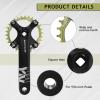 BUCKLOS 104 BCD 30T Mountain Bike Single Speed Crankset170mm Square Taper Crankset with Narrow Wide Teeth Round ChainringSix Color,Bicycle Crank Arm Set view 4