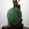 2.2" China Certified Nature Hetian Nephrite Jade Nice Landscape Double Carved Necklace Pendant 0071 view 2