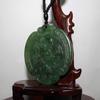 2.2" China Certified Nature Hetian Nephrite Jade Nice Landscape Double Carved Necklace Pendant 0071 view 3
