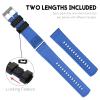 Ritche Christmas Gift 24mm Silicone Watch Band Quick Release Rubber Watch Bands for Men Women - Black Top Blue Bottom Silver Buckle, White Elephant Gifts, Stocking Stuffers for Men view 3