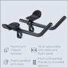BBB Cycling Aero Bars Aluminium Two-Piece Tri Bars for Road Bike Aerodynamic J-Bend AeroMax BHB-60,Black view 2