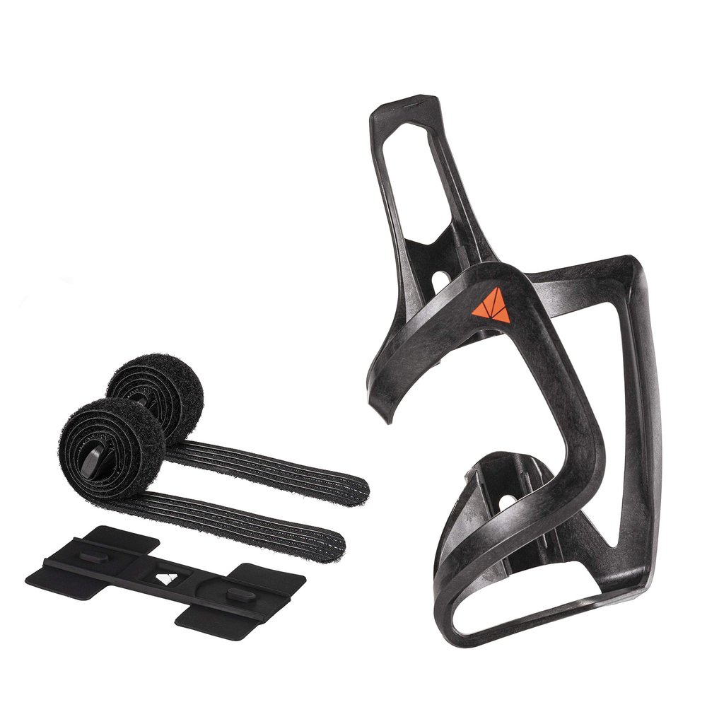 Granite Aux Carbon Fibre Bottle Cage with Strap Kit, Lightweight and Side Loaded Functions Cycling Bottle Cage for Extra Water Load Capacity