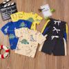 One opening Toddler Baby Boy Summer Clothes Daddy Son Letters T-Shirts Tees Tops+Camouflage Shorts Pants Outfits 2PCS Shorts Set Clothes (Yellow Dinosaur outfits, 18-24 months) view 3